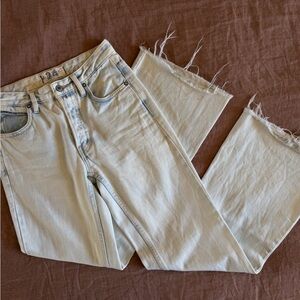 Free People Light Blue Flare & Wide Leg Jeans